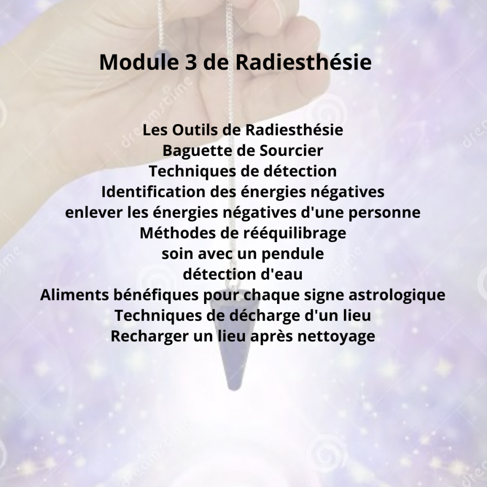 Radiesthésie module 3